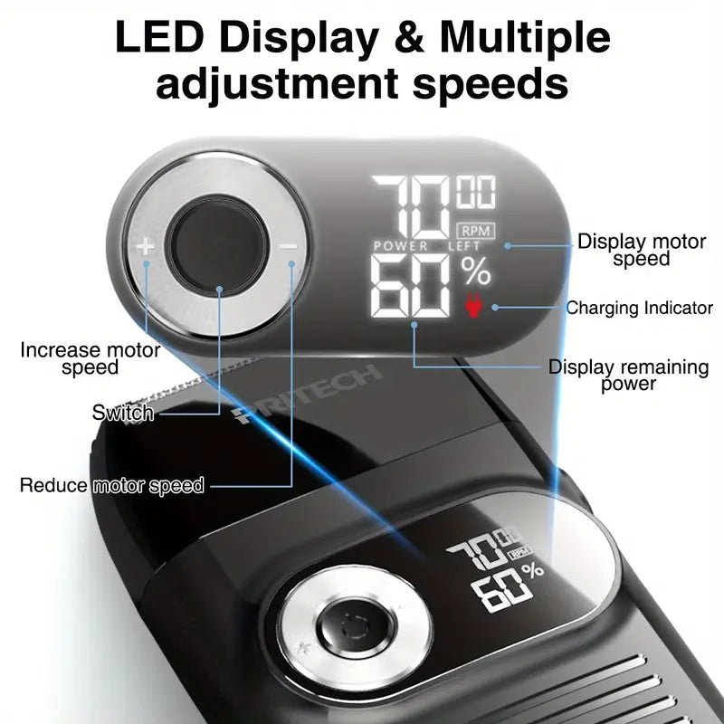 2 - in - 1 Electric Foil and Bald Shaver for Men - 3R Family Store