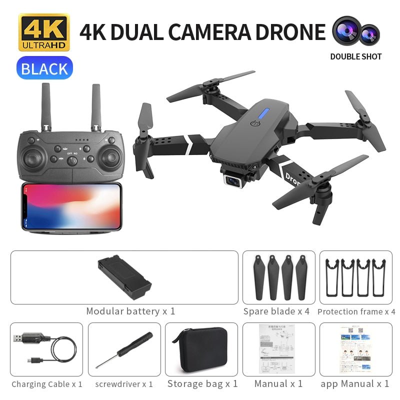 2021 NEW Drone 4k profession HD Wide Angle Camera 1080P WiFi fpv Drone Dual Camera Height Keep Drones Camera Helicopter Toys - 3R Family Store