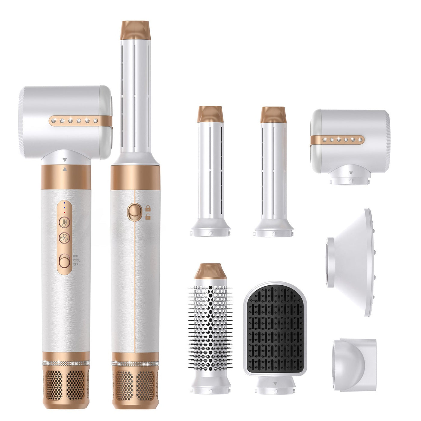 7 - in - 1 High - Speed Hot Air Brush for Styling - 3R Family Store