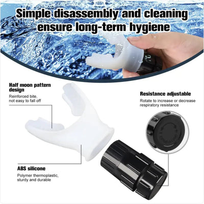 Adjustable Portable Breath Trainer for Muscle Strength and Fitness Training - 3R Family Store