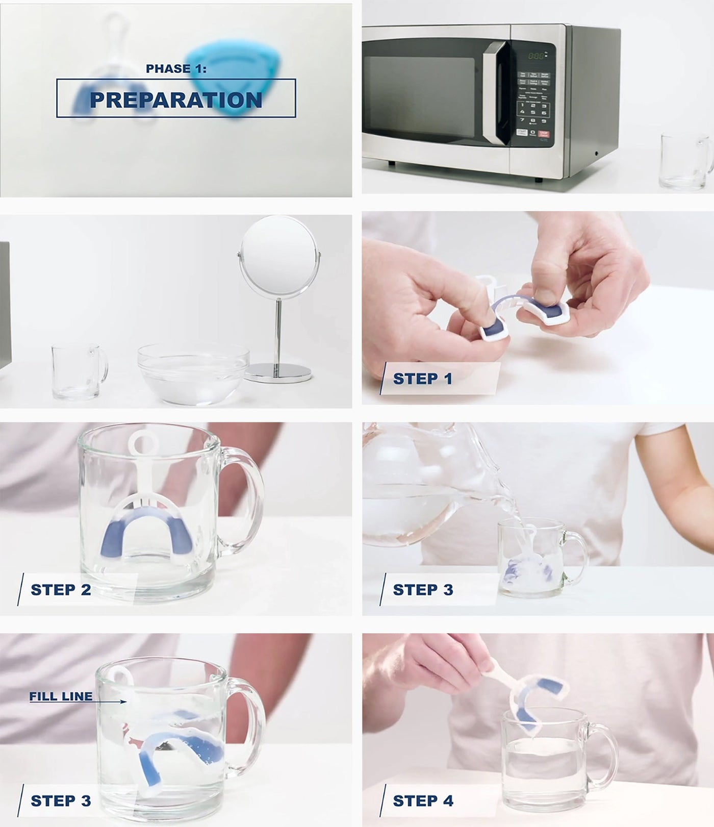 Blue plastic dental mouth guard 3R Family Store Custom Fit Mouth guard - 3R Family Store