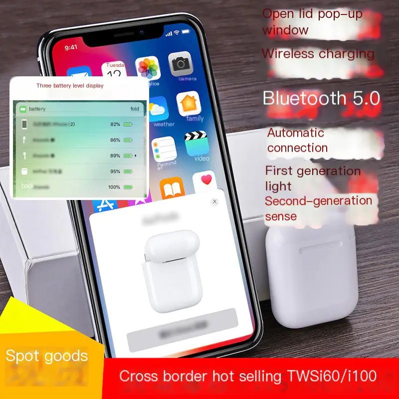 Bluetooth 5.0 TWS Earbuds with Wireless Charging - 3R Family Store