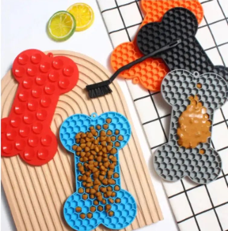 Bone Silicone Licking Dog Slow Food Mat - 3R Family Store