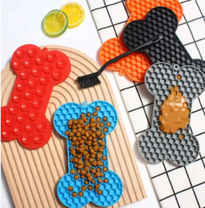 Bone Silicone Licking Dog Slow Food Mat - 3R Family Store