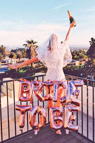 Bride to Be Rose Gold 16" Balloon Banner | Multiple phrases! - 3R Family Store