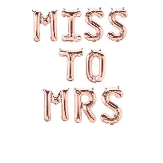 Bride to Be Rose Gold 16" Balloon Banner | Multiple phrases! - 3R Family Store