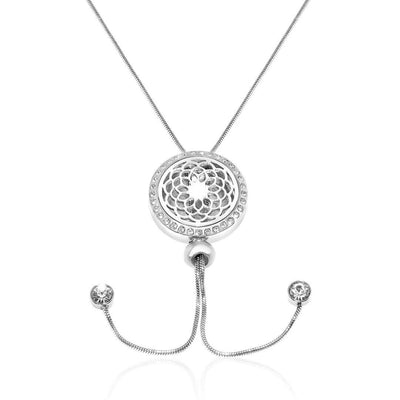 Chrysanthemum Pendant Necklace with adjustable Snake Chain FEP028ZA - 3R Family Store