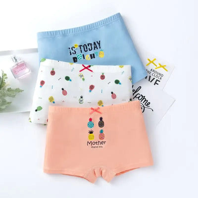 Creative Print Cotton Girls Boxer Underwear Set - 3R Family Store