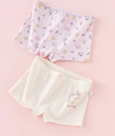 Creative Print Cotton Girls Boxer Underwear Set - 3R Family Store