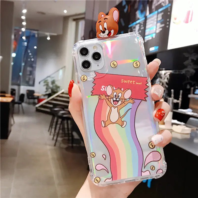 Cute Laser Tom and Jerry Phone Case for iPhone 11/XS Max - 3R Family Store