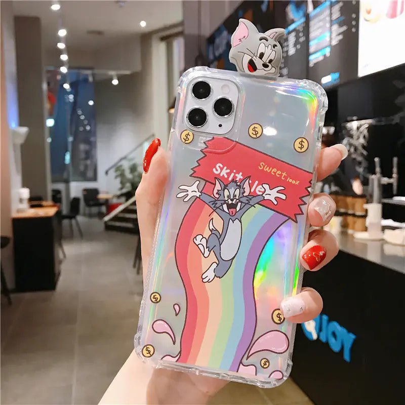 Cute Laser Tom and Jerry Phone Case for iPhone 11/XS Max - 3R Family Store