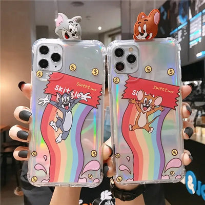 Cute Laser Tom and Jerry Phone Case for iPhone 11/XS Max - 3R Family Store