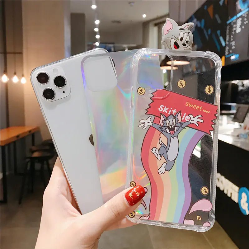 Cute Laser Tom and Jerry Phone Case for iPhone 11/XS Max - 3R Family Store