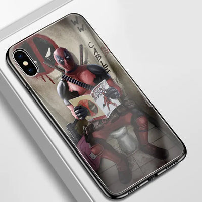 Deadpool Glass Phone Case for iPhone 6 - XS Max - 3R Family Store