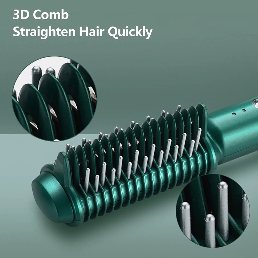 Dual - Purpose Electric Hair Comb for Curling & Straightening - 3R Family Store