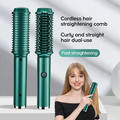 Dual - Purpose Electric Hair Comb for Curling & Straightening - 3R Family Store