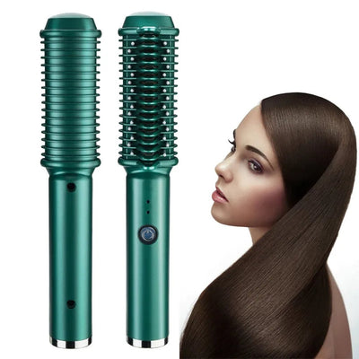 Dual - Purpose Electric Hair Comb for Curling & Straightening - 3R Family Store