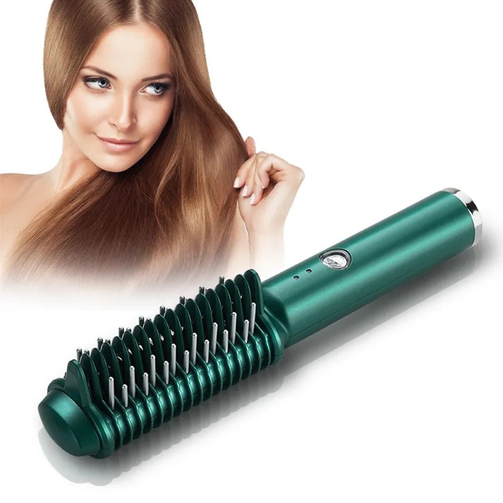 Dual - Purpose Electric Hair Comb for Curling & Straightening - 3R Family Store