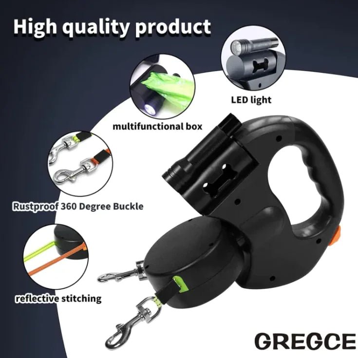 Dual Retractable Dog Leash - 3R Family Store