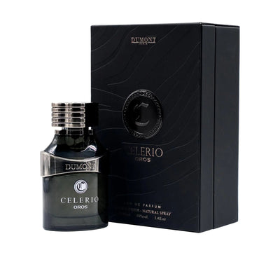 DUMONT Celerio Oros Eau De Perfume Men - Fragrance Of Lemon & Fresh Fruits - Celerio Perfum Unisex Suitable for Men & Women - Long Lasting Cologne Mist & Body Spray 3.4oz (Black 80% vol) - 3R Family Store