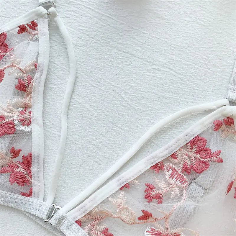 Explosive Style Sexy Three - Point Embroidery Bra Set - 3R Family Store