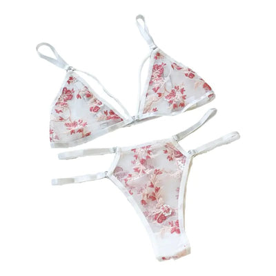 Explosive Style Sexy Three - Point Embroidery Bra Set - 3R Family Store