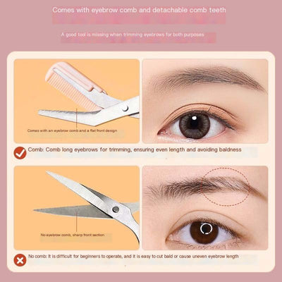 Eyebrow Scissors with Comb for Beginners and Makeup - 3R Family Store