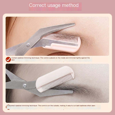 Eyebrow Scissors with Comb for Beginners and Makeup - 3R Family Store