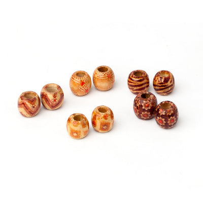 Fa hajgyöngy nagy AFROline (10db) - 3R Family Store