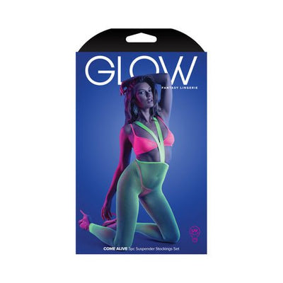 Fantasy Lingerie Glow Come Alive Set Neon Green O/S - 3R Family Store