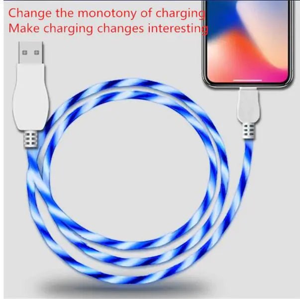 "Glowing Data Cable, Charging Cable, Light - Up Phone Cable" - 3R Family Store
