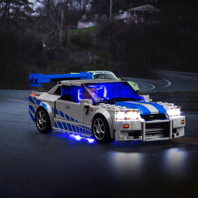 Hilighting Upgraded Led Light Kit Compatible with LEGO Speed Champions 2 Fast 2 Furious Nissan Skyline GT - R (R34) Race Car Toy Model Building Kit Lights Compatible with LEGO 76917(Model Not Included) - 3R Family Store