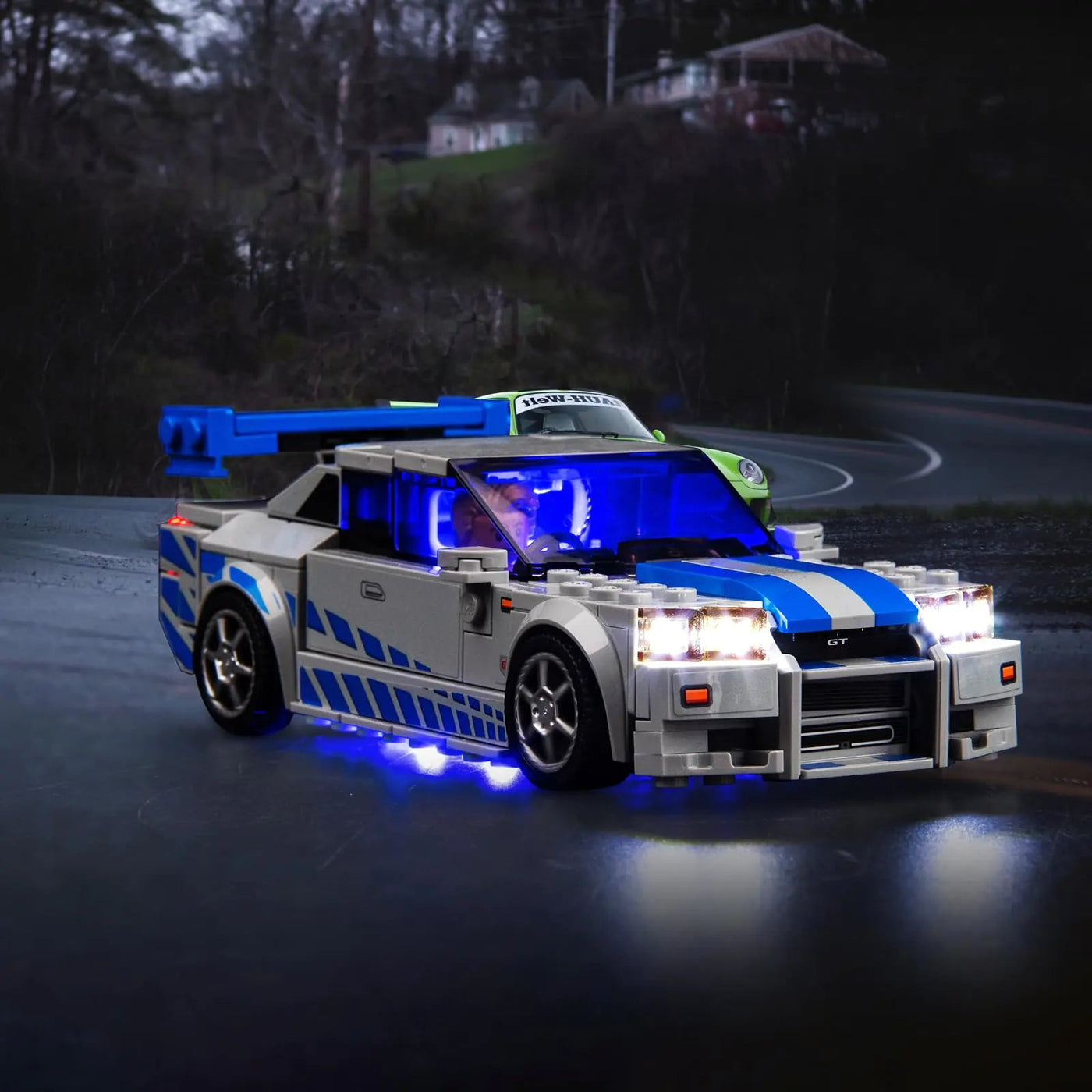 Hilighting Upgraded Led Light Kit Compatible with LEGO Speed Champions 2 Fast 2 Furious Nissan Skyline GT - R (R34) Race Car Toy Model Building Kit Lights Compatible with LEGO 76917(Model Not Included) - 3R Family Store