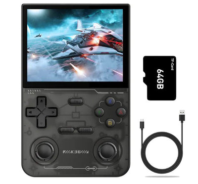 K36 Retro Handheld Game Console 500 nit 3.5 Inch IPS Screen with 16000 Video Games Emulator for PS1/PSP/DC/N64/SS - 3R Family Store