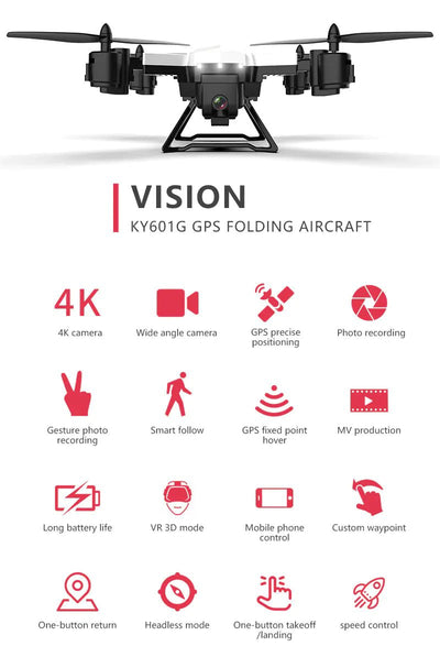 KY601G GPS Foldable 4K Drone with 5G Control - 3R Family Store
