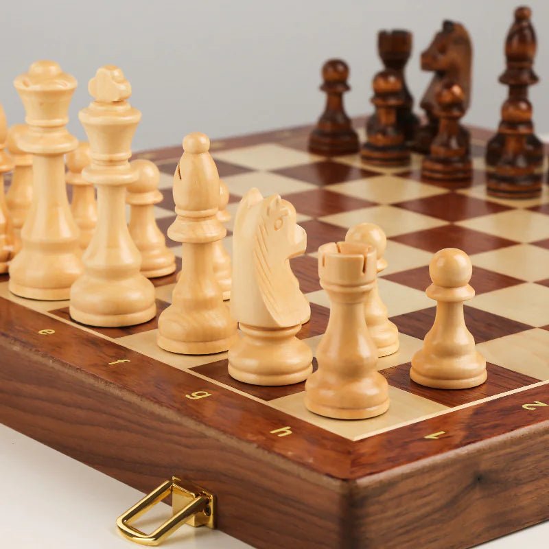 Large Children's Wooden Folding Chess Set - 3R Family Store