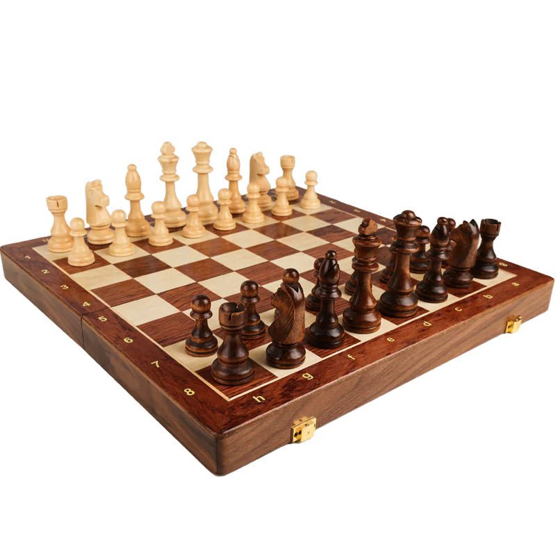 Large Children's Wooden Folding Chess Set - 3R Family Store