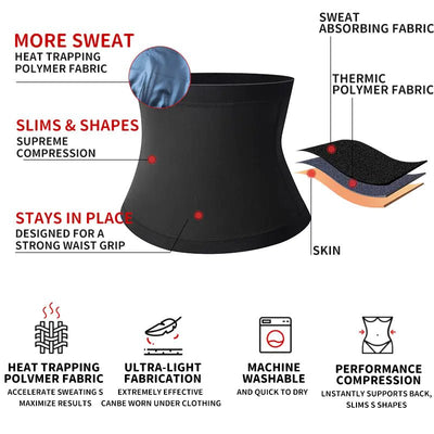Men's Sauna Body Shaper Waist Trainer Slimming Belt - 3R Family Store