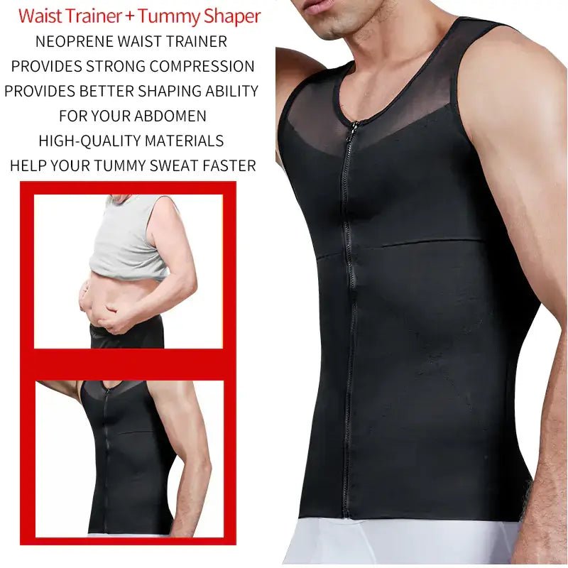 Men's Slimming Body Shaper Waist Trainer and Vest - 3R Family Store