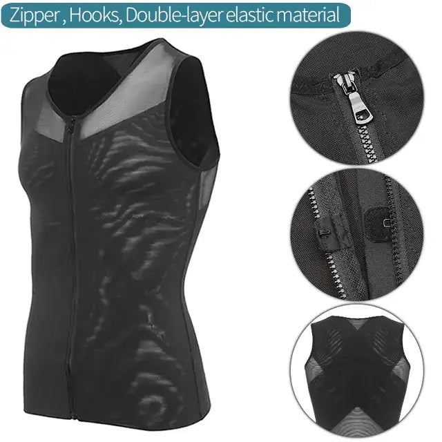 Men's Slimming Body Shaper Waist Trainer and Vest - 3R Family Store