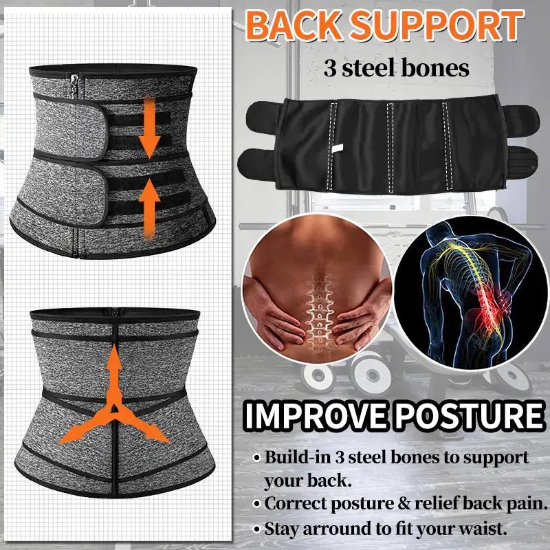 Men's Waist Trainer Tactical Back Support Slimming Belt - 3R Family Store