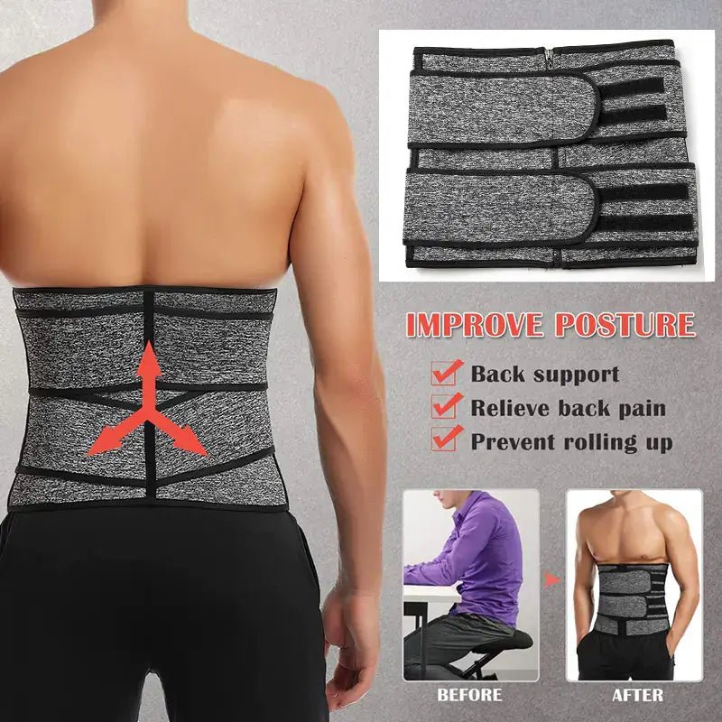 Men's Waist Trainer Tactical Back Support Slimming Belt - 3R Family Store