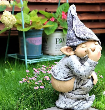 Naughty Garden Gnome Outdoor Statue Lawn Ornament Decor - 3R Family Store