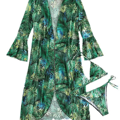 New Women's 3 - Piece Sexy Bikini Set with Cover - Up - 3R Family Store