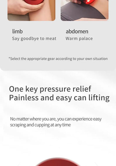 Portable Electric Cupping Massager with Red Light (2 Cups) - 3R Family Store