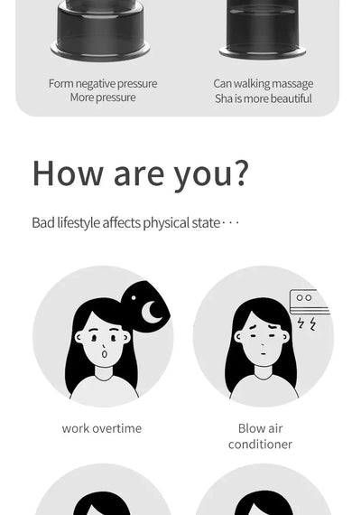 Portable Electric Cupping Massager with Red Light (2 Cups) - 3R Family Store