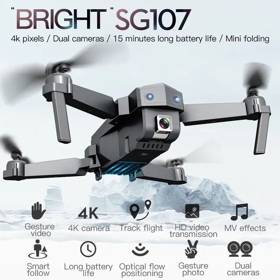 SG107 Mini 4K HD Foldable Drone with Remote Control - 3R Family Store