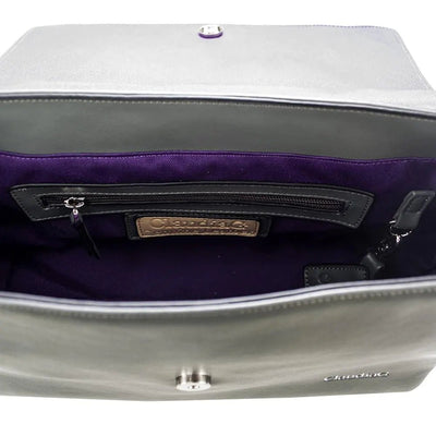 Simonetta Leather Handbag - Serenity / Charcoal - 3R Family Store