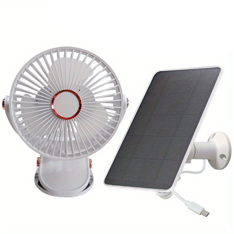 Solar Battery Camping Fan with Light Rechargeable - 3R Family Store