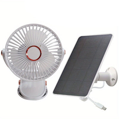 Solar Battery Camping Fan with Light Rechargeable - 3R Family Store